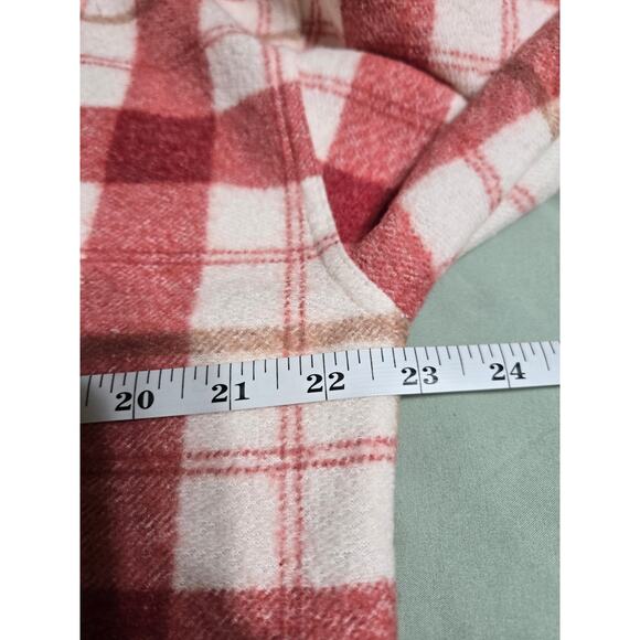 Maurices medium women's red and white button up flannel long sleeve new w tags - Picture 10 of 11